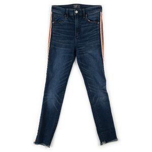 ABERCROMBIE & FITCH Simone High Rise Ankle jeans w/side-leg stripe size 4